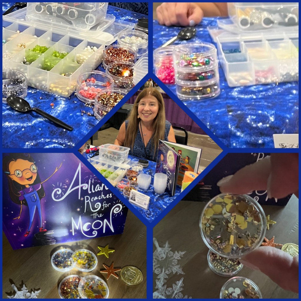 Author Laura Roettiger experiments with light and reflection like the character she created in her picture book ALIANA REACHES FOR THE MOON, illustrated by Ariel Boroff