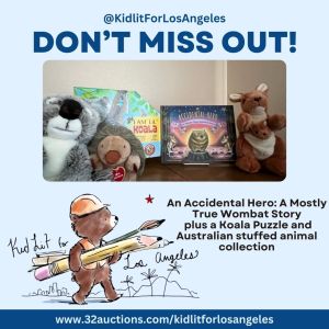 Australian Package including signed copy of An Accidental Hero: A Mostly True Wombat Story by Laura Roettiger illustrated by Debbie Palen 